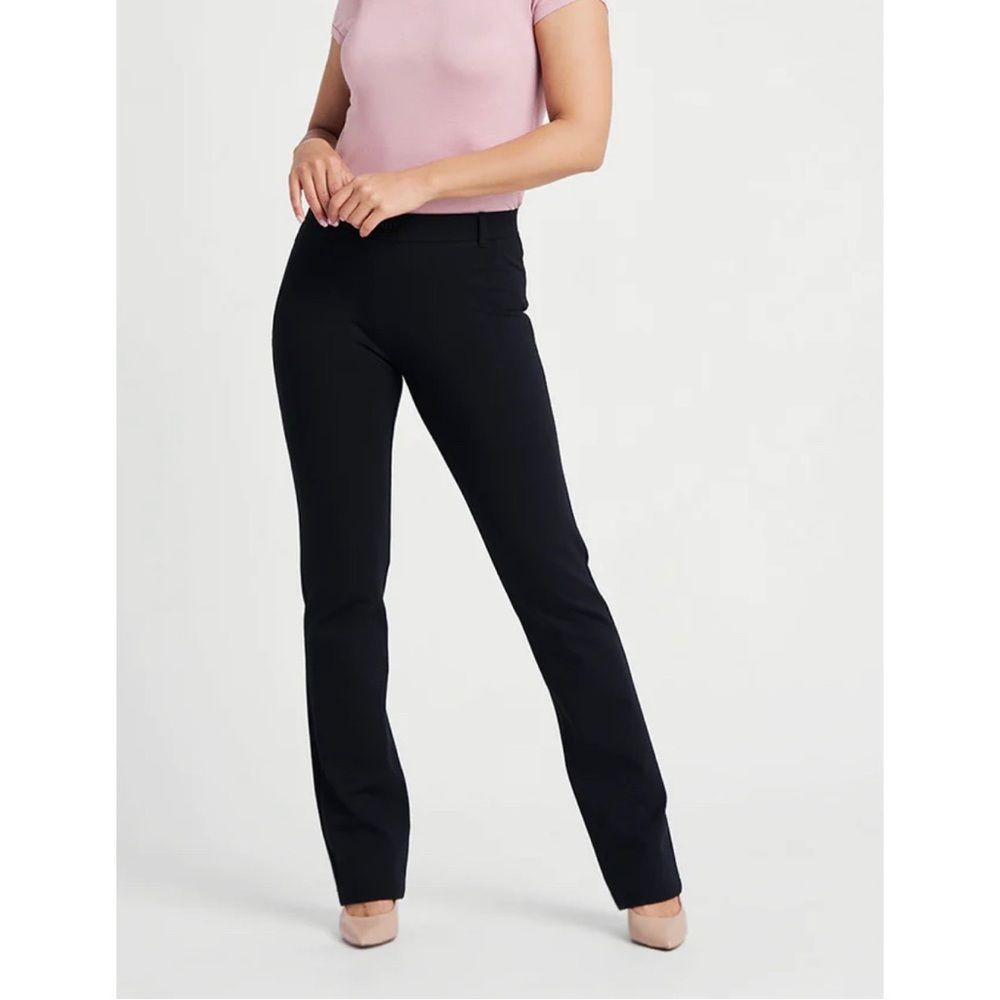 Betabrand Classic Dress Yoga Pants Black L (short petite)